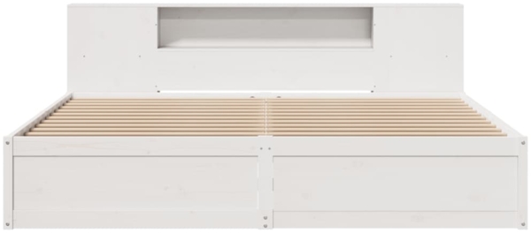 vidaXL Massivholzbett ohne Matratze Weiß 180x200 cm Kiefernholz 3323408 Bild 3
