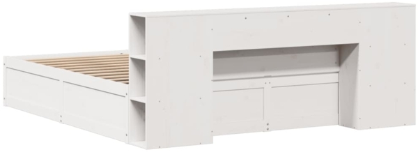 vidaXL Massivholzbett ohne Matratze Weiß 180x200 cm Kiefernholz 3323408 Bild 6