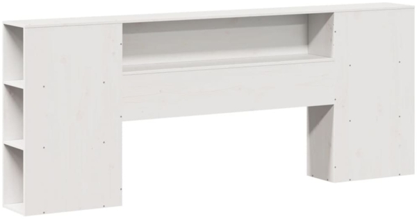 vidaXL Massivholzbett ohne Matratze Weiß 180x200 cm Kiefernholz 3323408 Bild 7