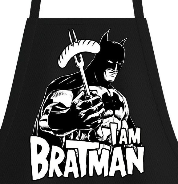 Youth Designz Grillschürze I AM BRATMAN Herren Schürze Männer Grillschürze, mit lustigem Spruch Aufdruck