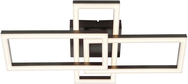 Brilliant LED Deckenleuchte Tavora, LED fest integriert, Warmweiß, LED-Profilleuchte, 2200 lm, 3000 K, 48 x 28 cm, Kunststoff schwarz