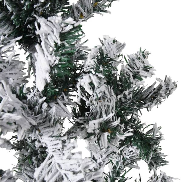vidaXL Künstlicher Halb-Weihnachtsbaum mit Schnee Schlank 210 cm 344607 Bild 5