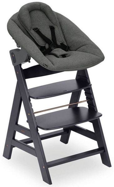 Hauck Alpha Newborn Set Plus Dark Grey Hochstuhl & Babywippe