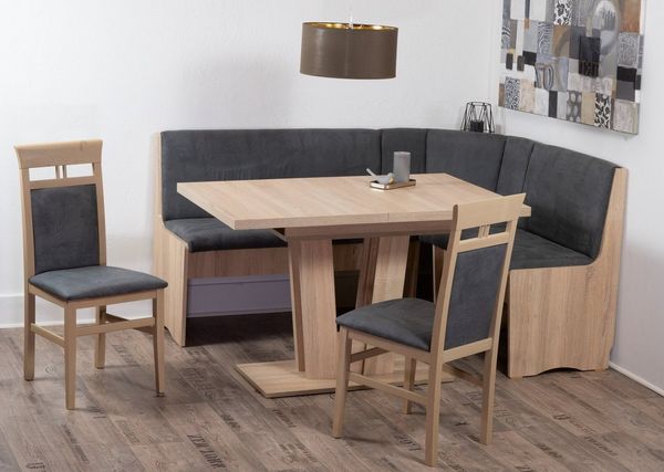 Stolebaenk Eckbankgruppe Duisburg Titanic Sonoma Stuhl Ibiza FG, (Eckbankgruppe, 1 x Eckbank, 1 x Tisch, 2 x Stühle)