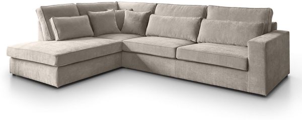 Beautysofa Ecksofa mit dekorativen Kissen PARMA, im modernes Design, klassische Polsterecke inklusive Wellenfedern Bild 2