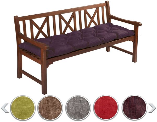 sunnypillow Bankauflage Bankauflage Stuhlkissen viele Farben und Größen zur Auswahl, 110 x 40 cm violett