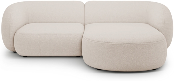 Micadoni Ecksofa Kate 2-Sitzer Rechts Boucle Beige