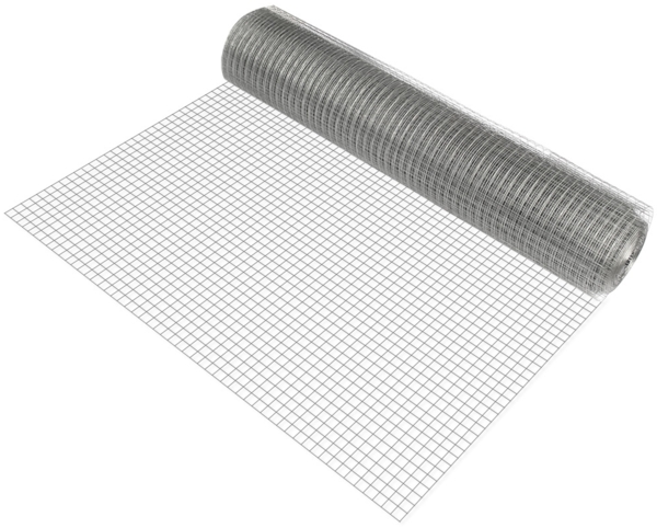 Maschendrahtzaun 1 Rolle 1x25 m/Rolle Stahl verzinkt Grau pro. tec