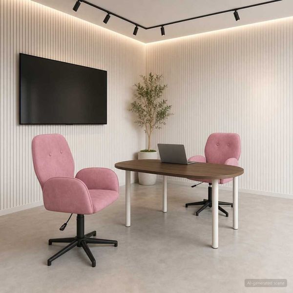 vidaXL Drehstühle 2 Stk. 54 x 55 x 90 cm Rosa Samt (V) 3428322