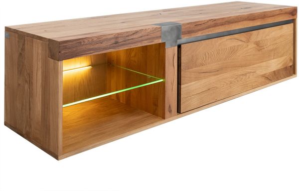 TV-Board Wildeiche / Zerreiche 180x48x50 natur geölt NEW AMSTERDAM #02