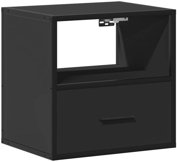 vidaXL Wand-Nachttisch Schwarz 40x31x39,5 cm 848734