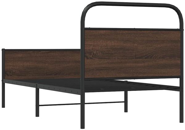 vidaXL Bettgestell ohne Matratze 100x190 cm Braun Eichen-Optik 4100494 Bild 7
