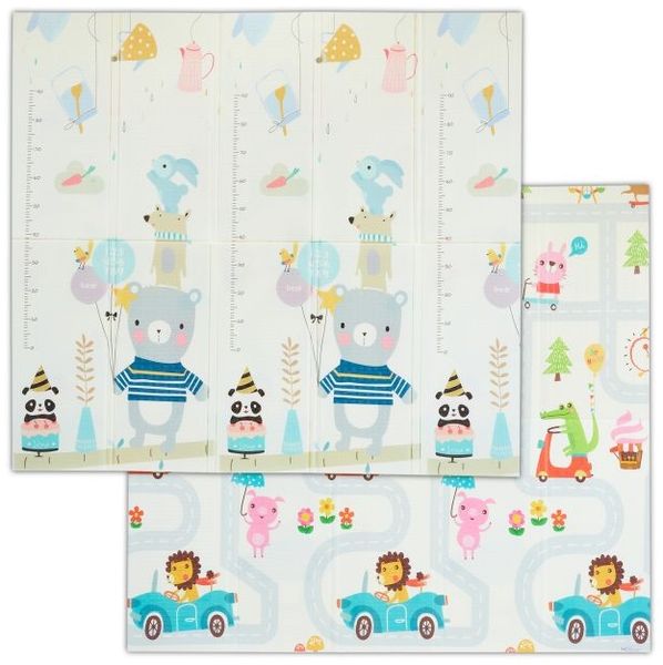 Relaxdays Faltbare Spielmatte mit Tieren