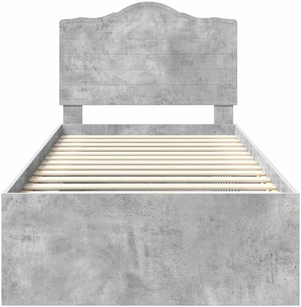 vidaXL Bettrahmen Beton Grau 90 x 190 cm Massives Kiefernholz 3413365 Bild 7