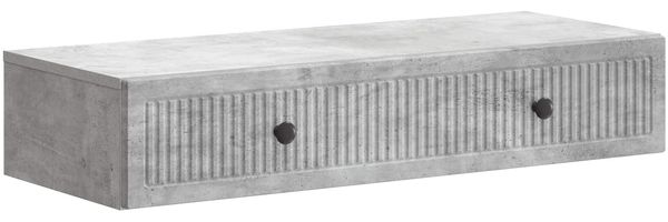 vidaXL Wandmontierter Beistelltisch Betongrau 87,5 x 34,5 x 17 cm 897988