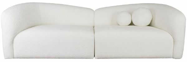 Casa Padrino Luxus Sofa Weiß 235 cm - Modulares Wohnzimmer Sofa