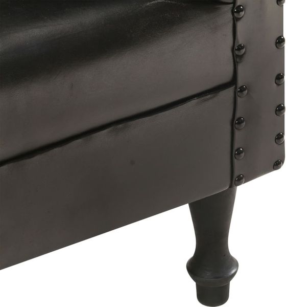 vidaXL Sessel Schwarz Echtleder [286593] Bild 12