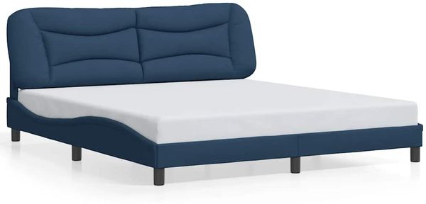 Doppelbett, Bettgestell Modernen ohne Matratze Blau 180x200 cm Stoff d1842e