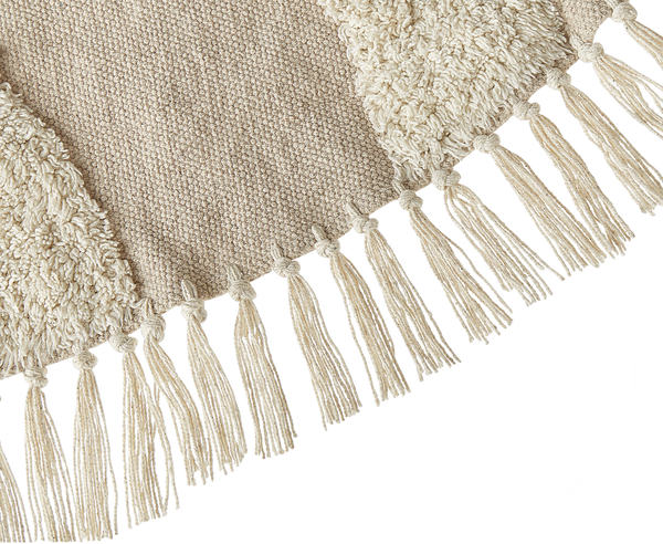 Runder Teppich aus Baumwolle Beige ø 140 cm ARTMAK Bild 6