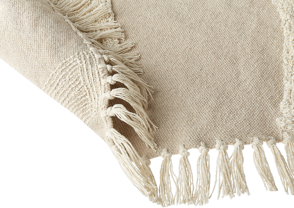 Runder Teppich aus Baumwolle Beige ø 140 cm ARTMAK Bild 5