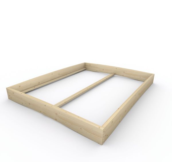 Holzbett (Fichte) "Rosi" 180 x 220 cm 20 cm ohne Kopfteil Massivholzbett Bett