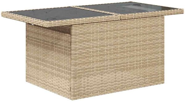 vidaXL 9-tlg. Garten-Sofagarnitur mit Kissen Beige Poly Rattan 3267168 Bild 5