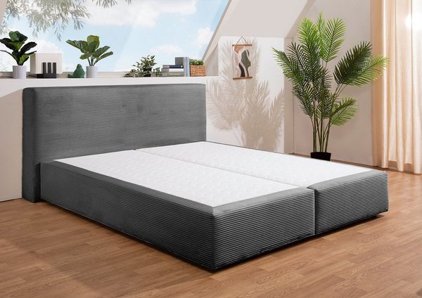 andas Boxspringbett Åby, In Cord Bezug, wahlweise mit und ohne Matrazte erhältlich