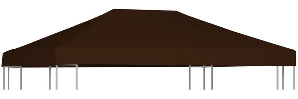 vidaXL Pavillondach 310 g / m² 3x4 m Braun 46625