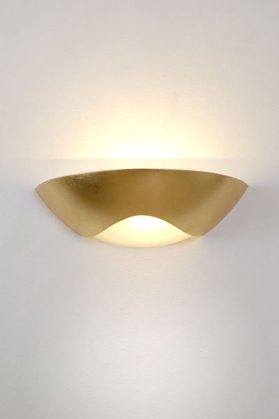 Holländer Wandleuchte 1-Flammig Matteo Curve Glas weiß satiniert