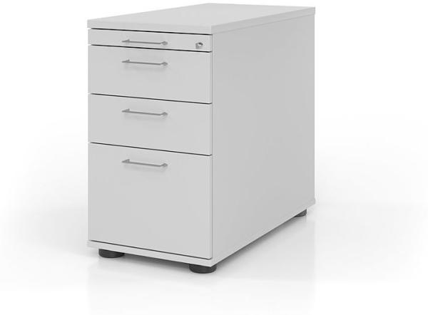 Büro Standcontainer mit Hängeregister Modell SC40 abschließbar 5 = Grau-SG = Streifengriff Kunststoff