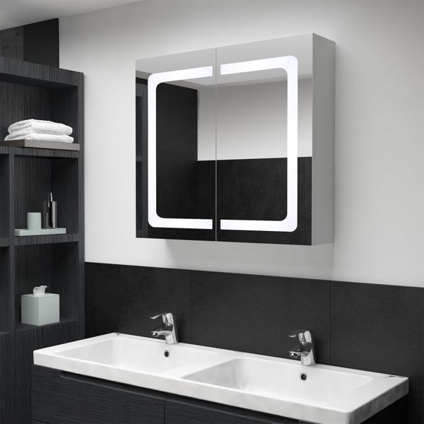 vidaXL LED-Spiegelschrank fürs Bad 80x12,2x68 cm 325545