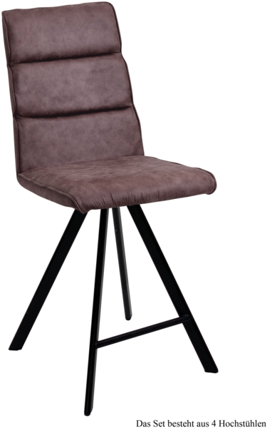 Thekenstuhl drehbar (4er-Set) Devinne 47 x 109 x 60 Schwarz/Natur