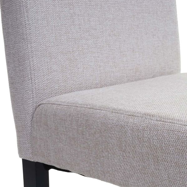 2er-Set Esszimmerstuhl Stuhl Küchenstuhl Littau ~ Textil, creme-beige, dunkle Beine Bild 7