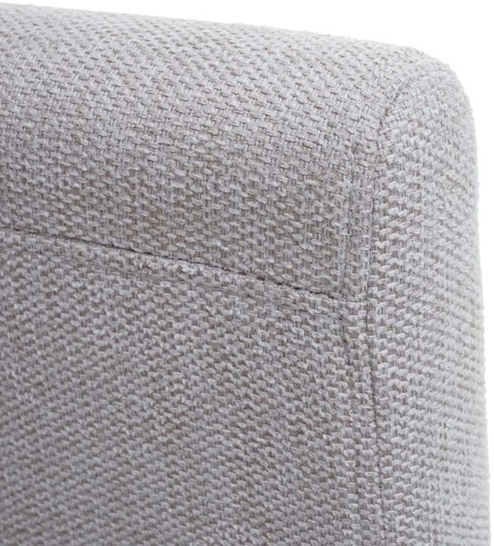 2er-Set Esszimmerstuhl Stuhl Küchenstuhl Littau ~ Textil, creme-beige, dunkle Beine Bild 6