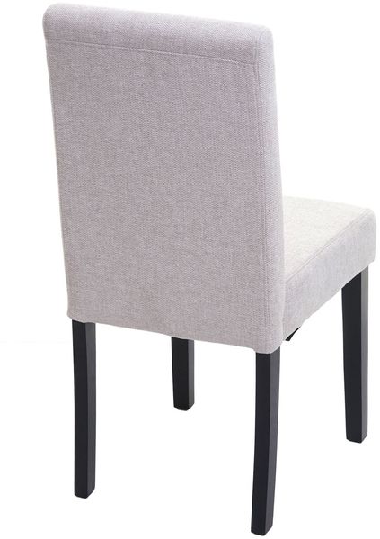2er-Set Esszimmerstuhl Stuhl Küchenstuhl Littau ~ Textil, creme-beige, dunkle Beine Bild 5