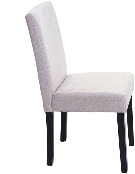 2er-Set Esszimmerstuhl Stuhl Küchenstuhl Littau ~ Textil, creme-beige, dunkle Beine Bild 4