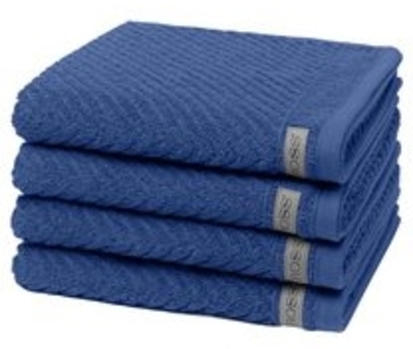 Ross Smart 4 tlg. Frottier-Set - 4 X Handtuch (50 X 100cm) - 520 g/m2 - Royalblau Bild 4