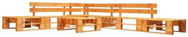 vidaXL 6-tlg. Garten-Lounge-Set aus Paletten Holz Honigbraun 277461