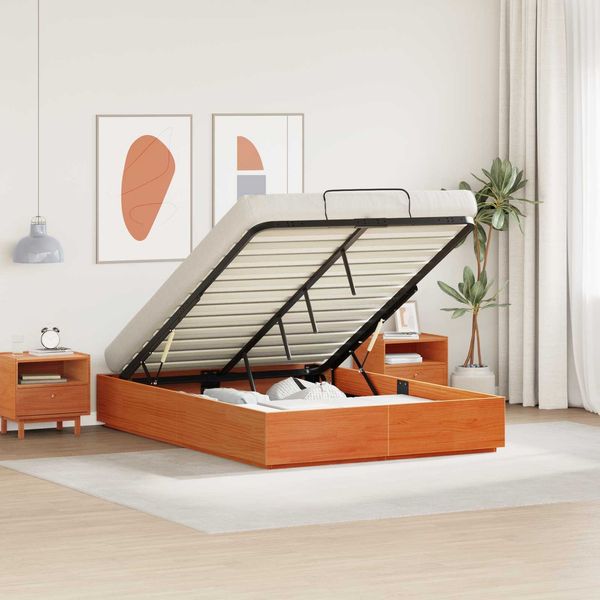 vidaXL Ottoman Bettgestell Wachsbraun 150 x 200 cm 3418755