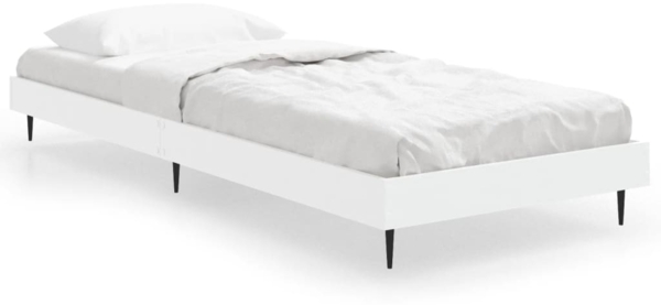 vidaXL Bettgestell Weiß 75x190 cm Holzwerkstoff 832309
