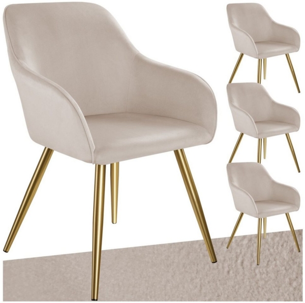 tectake Esszimmerstuhl Marilyn (Set, 4 St), Vielseitig verwendbar und kombinierbar