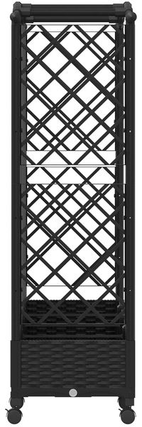 vidaXL Hochbeet mit Rankgitter und Dach Schwarz 203,5 x 40 x 129 cm PP 3423153 Bild 4