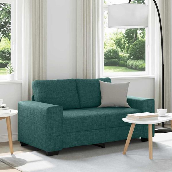 vidaXL 2-Sitzer-Sofa Dunkelgrün 160x77x82 cm Stoff 4105161