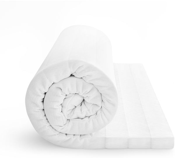 Mister Sandman Kaltschaum Topper Matratzenauflage 80×200 cm – Polyester Bezug, 5 cm, mittelfest & waschbar, Weiß