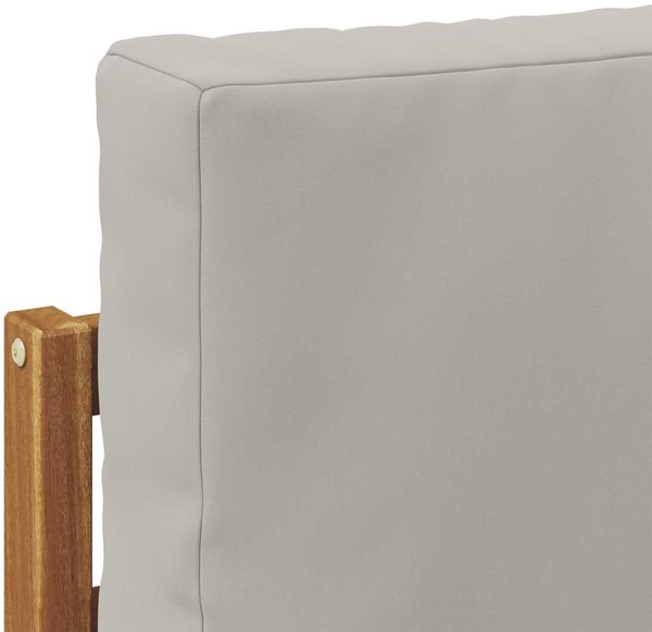 vidaXL Outdoor-Sofagarnitur mit Kissen 5 pcs Natürlich und Hellgrau 3366409 Bild 6