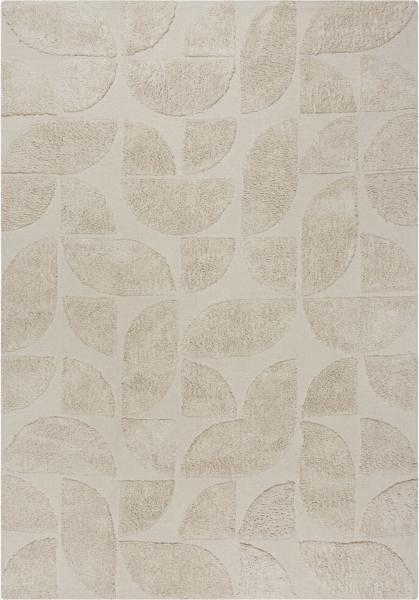 Kadima Design Naturfarbener Baumwollteppich mit geometrischem Muster, rutschfest, "Itchen". 80x150 cm