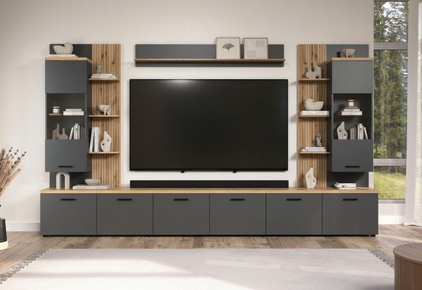 Home affaire Hängevitrine Bajo (1-St) Hängeschrank mit 1 Tür & 1 Glasboden – (B/T/H) 80/32/161 cm
