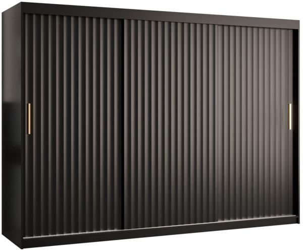 Kleiderschrank Kirtan Wave 1 250 (Farbe: Schwarz, Größe: 250 cm)