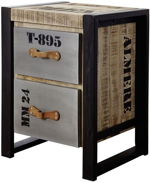 Beistelltisch Mango 45x40x60 natur bedruckt FACTORY #123