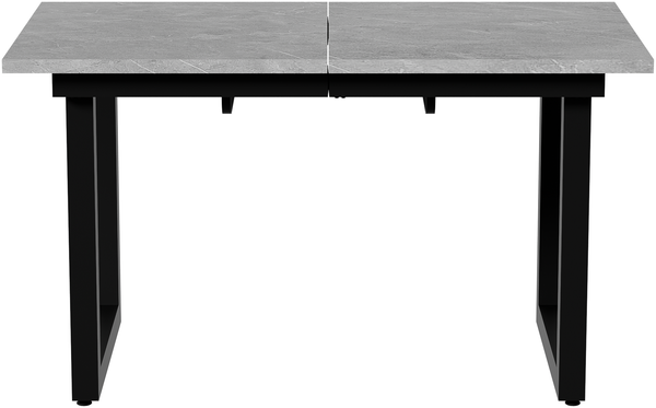 Erweiterbarer Esstisch, L140/180*W80*H75,Industriestil, rechteckiger, Kaffee-Freizeittisch, moderner einfacher Esstisch aus Eisen, Platzsparender multifunktionaler Esstisch, MDF,Beton-optik+Schwarz Bild 9